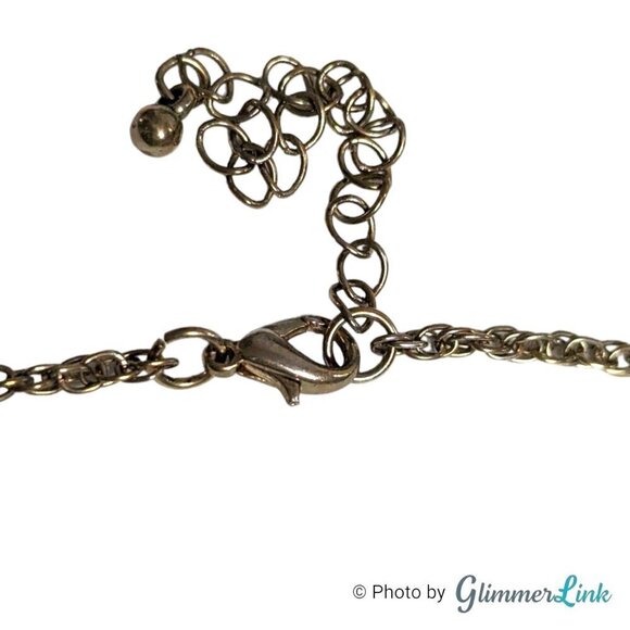 Articulated Enameled Owl Long Antiqued Gold Tone Chain Necklace - Picture 10 of 14